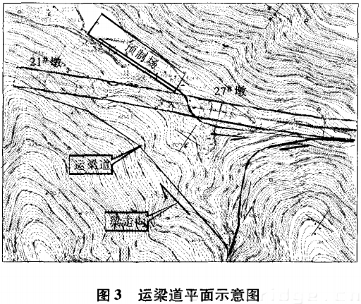 图三 运梁道平面示意图