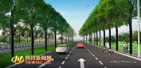 B线道路效果图